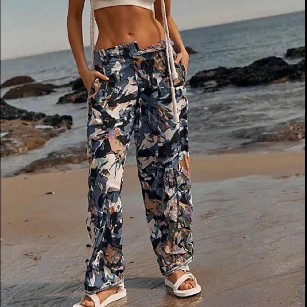 Free People Movement Mesmerize Me Pants in Violet Camo